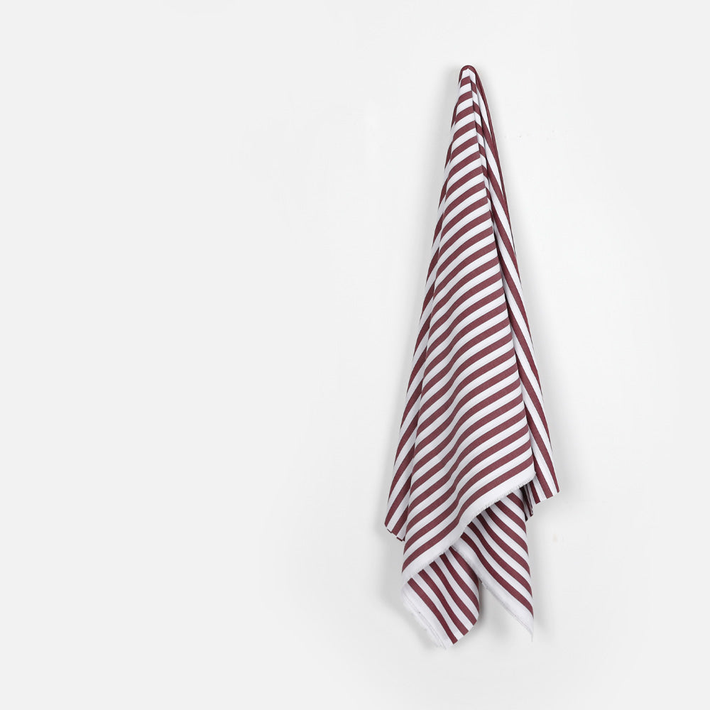 Big Candy Stripe Cotton Poplin - Chianti