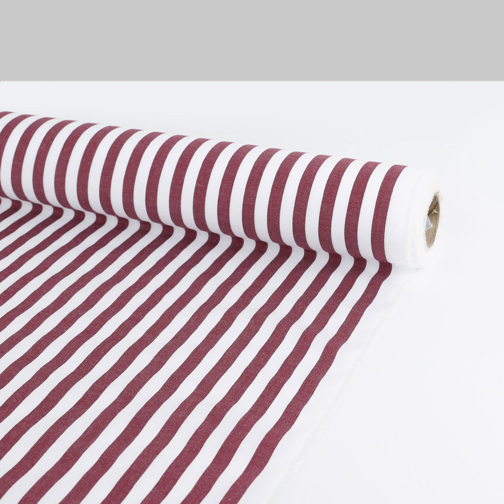 Big Candy Stripe Cotton Poplin - Chianti