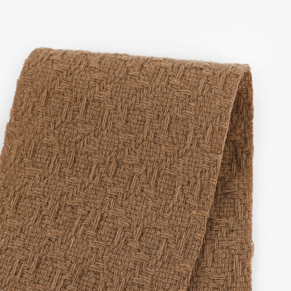 Pure Wool Houndstooth Coating - Noix