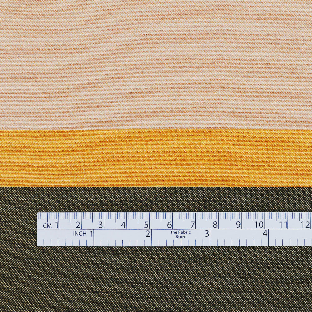 Cotton / Silk Wide Stripe Jacquard - Gold