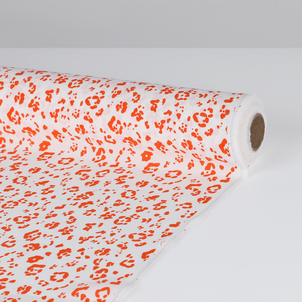 Dalmation Print Viscose Crepe - Orange