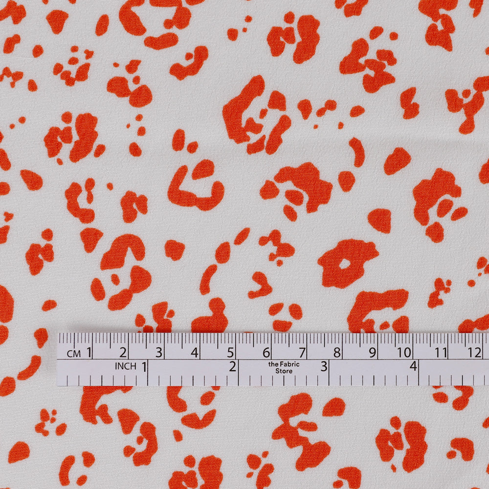 Dalmation Print Viscose Crepe - Orange