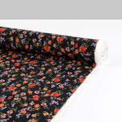 Chrysanthemum Floral Cupro / Rayon - Black