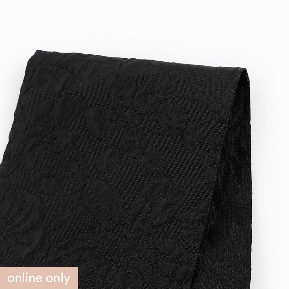 Floral Cloque Jacquard - Black