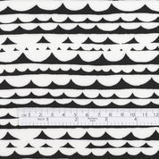 Pelta Stripe Viscose Crepe - Black / White