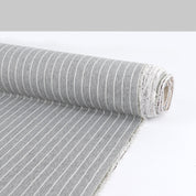 Poly / Cotton Herringbone Stripe - Granite