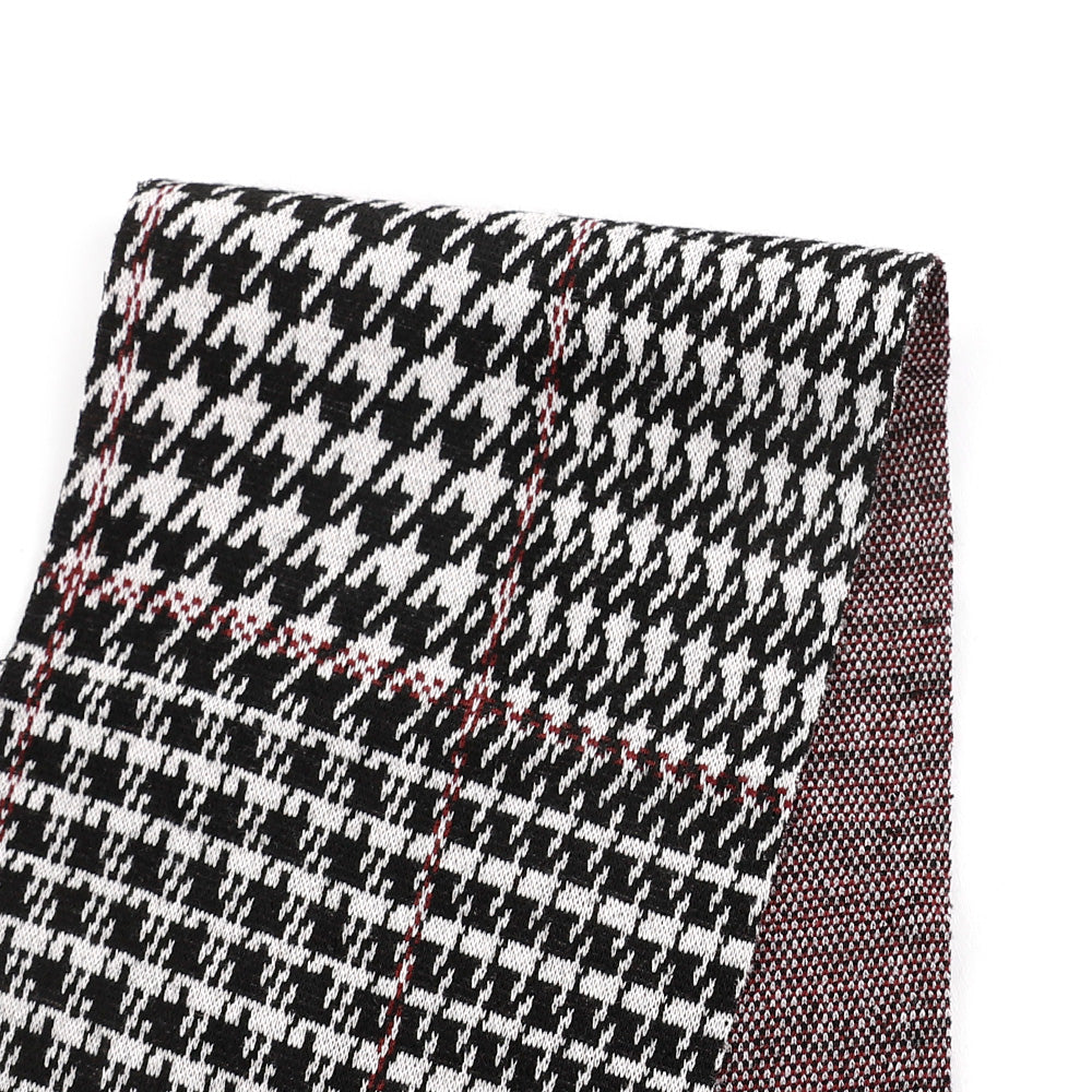 Houndstooth Knit Jacquard - Black