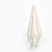 Sateen Check Silk / Viscose - Ivory