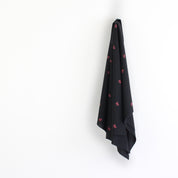 Leopard Stamp Cotton Shirting - Black