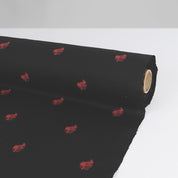 Leopard Head Cotton Shirting - Black - buy online at The Fabric Store