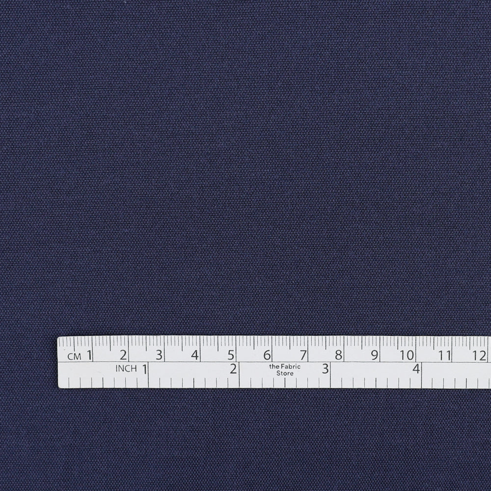 Stretch Silk / Cotton Oxford - Marine