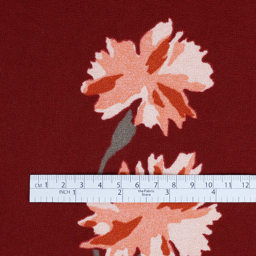Carnation Viscose Georgette - Maroon