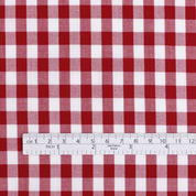 Gingham Cotton Poplin - Pomegranate
