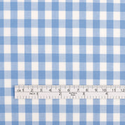 Gingham Cotton Poplin - Sky
