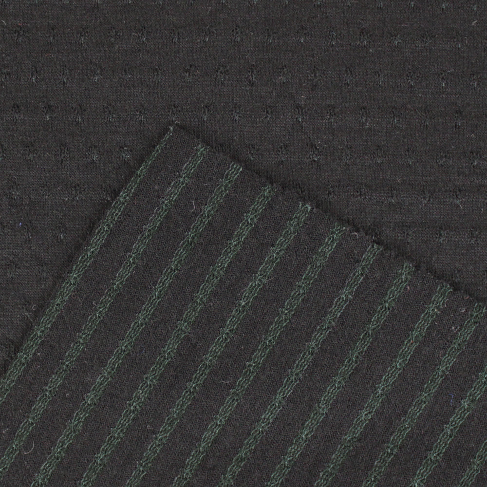Merino Pointelle Plated Stripe Jersey buy online at The Fabric Store Online