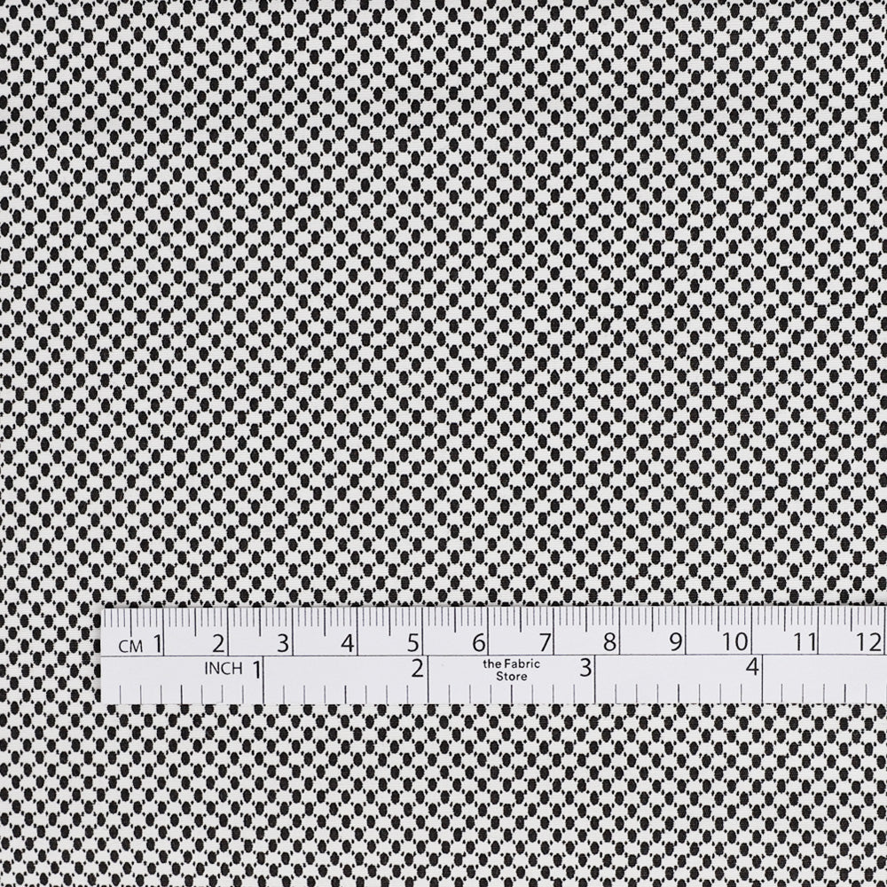 Micro Dot Stretch Cotton - Black