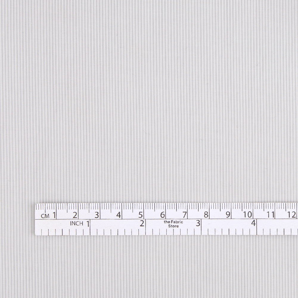 Micro Stripe Cotton Shirting - Nimbus