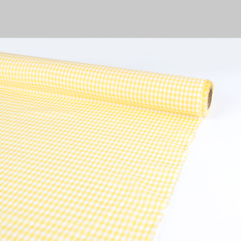 Tencel / Cotton Mini Gingham - Yellow