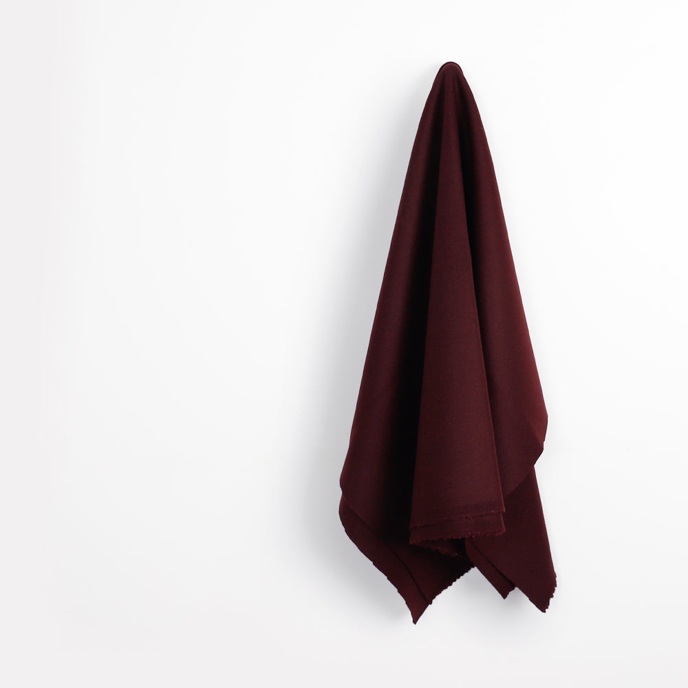 Herringbone Twill Wool Coating - Port
