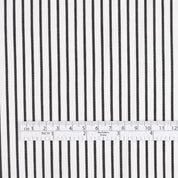 Music Stripe Stretch Cotton / Nylon - Black