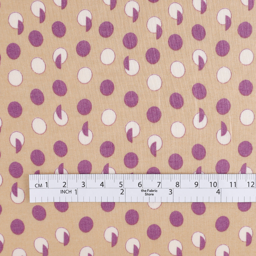 Segment Spot Cotton Shirting - Biscuit