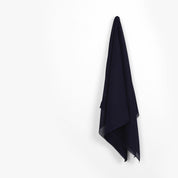Sheer Weft Stripe Silk / Cotton - Navy