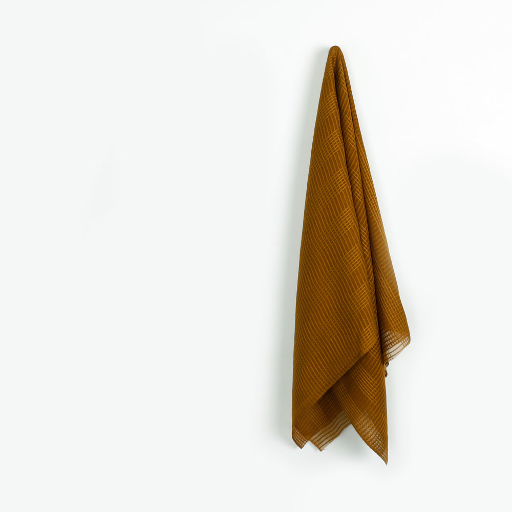 Sheer Check Silk - Ginger