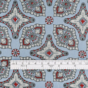 Ornate Cotton Twill - Ceil Blue Mix