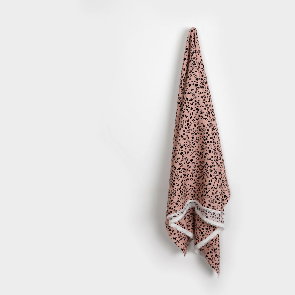 Leopard Viscose Georgette - Powder Pink