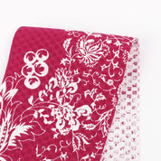 Paisley Patchwork Stretch Cotton Check - Cerise