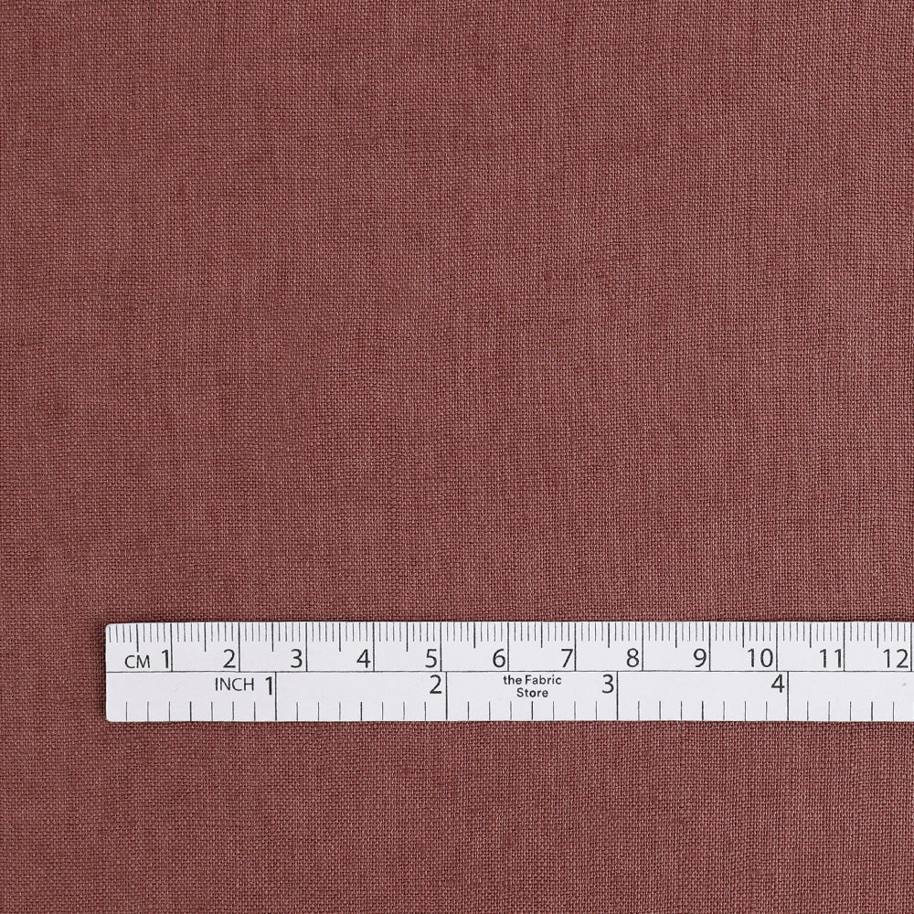 Plain Weave Linen - Red Bean
