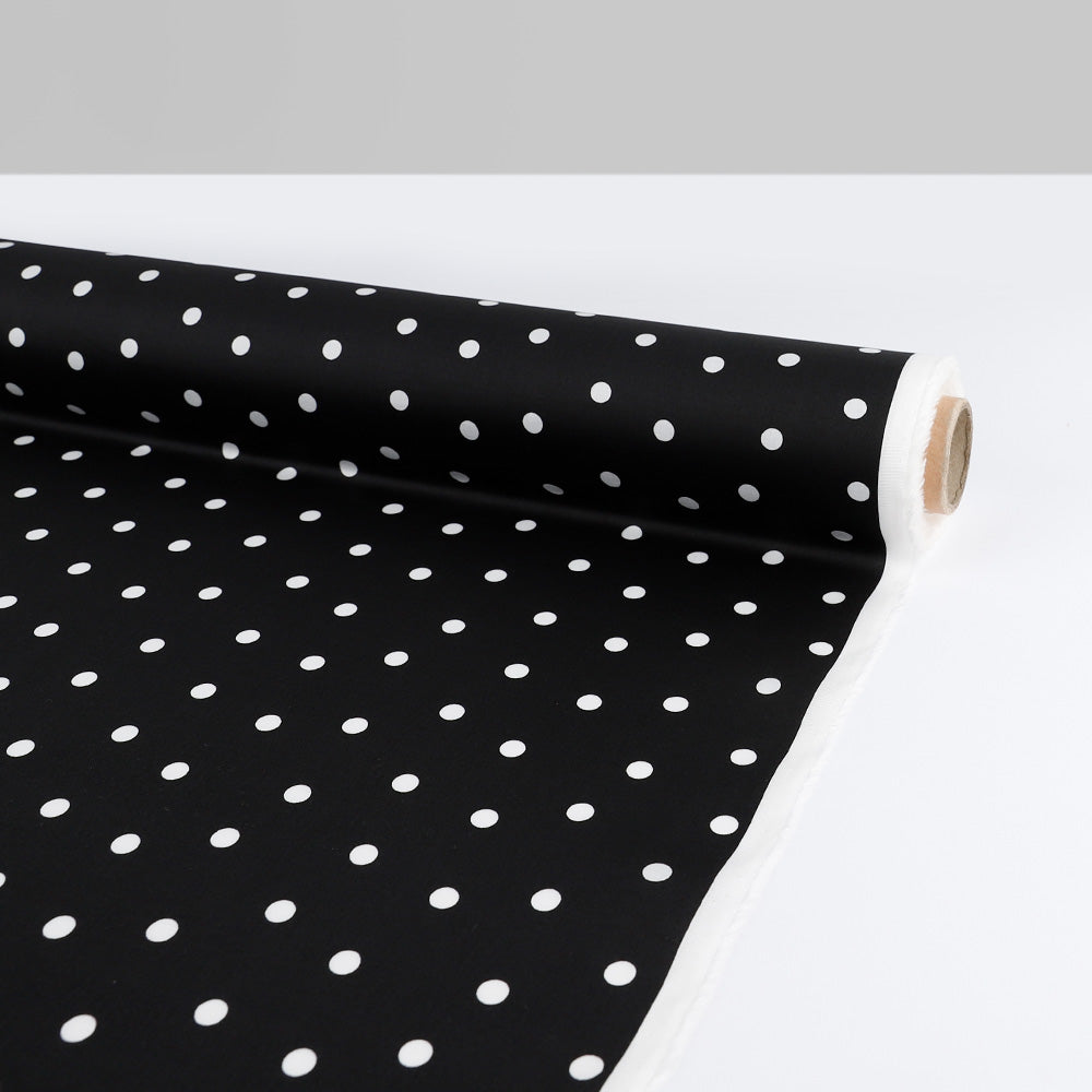Polka Dot Cotton Sateen - Black