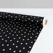 Polka Dot Cotton Sateen - Black