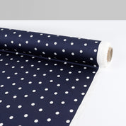 Polka Dot Cotton Sateen - Marine