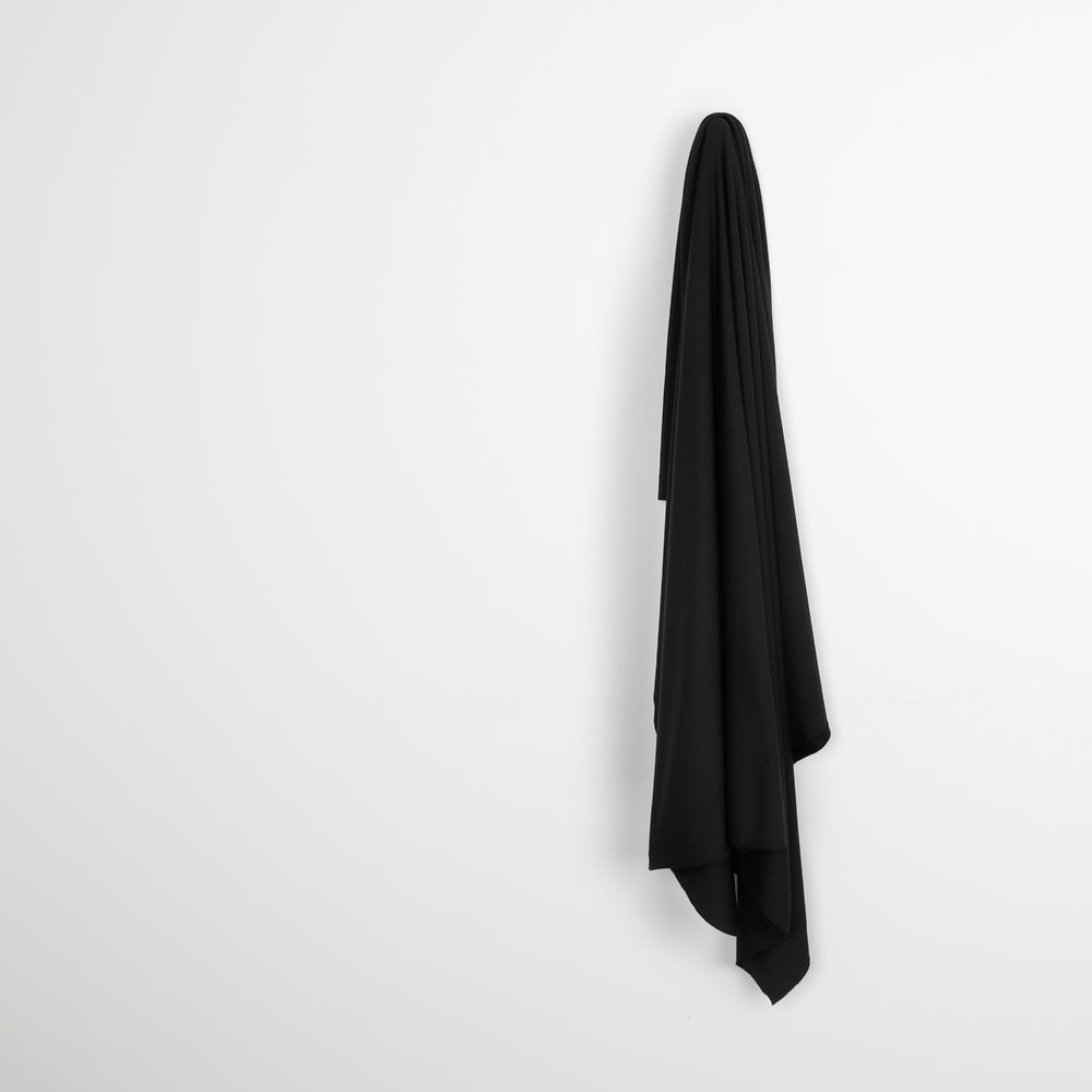 Poly / Merino Sweatshirting - Black