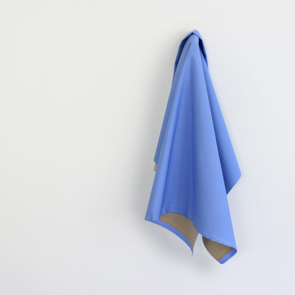 Bonded Cotton Mac - Sky / Camel