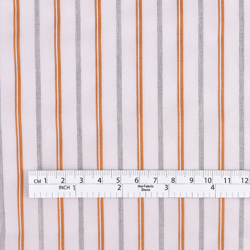 Twill Stripe Cotton - Spinel / Ochre