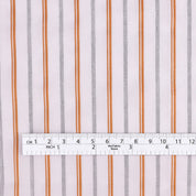 Twill Stripe Cotton - Spinel / Ochre