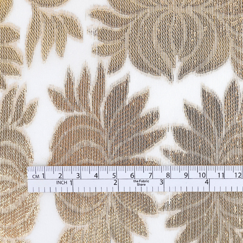 Metallic Lotus Silk Chiffon -  Gold