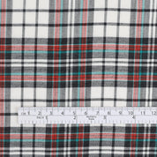 Graphic Plaid Cotton / Poly Voile - Black Mix