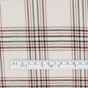 Graphic Plaid Cotton Voile - White Mix