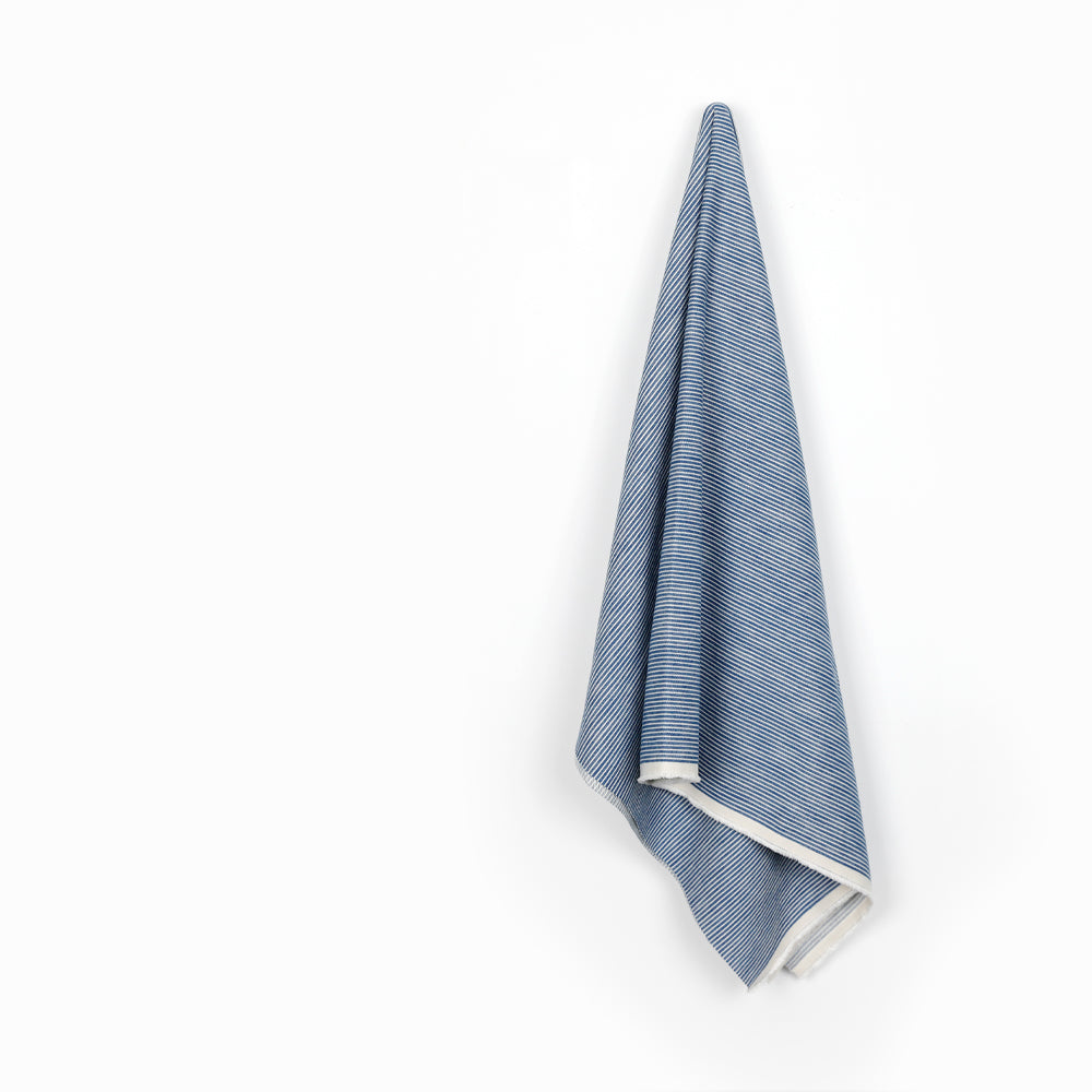 7oz Hickory Stripe Cotton - Bright Indigo