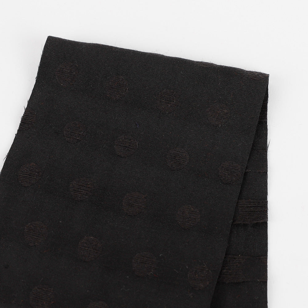 Spot Jacquard Cotton - Black