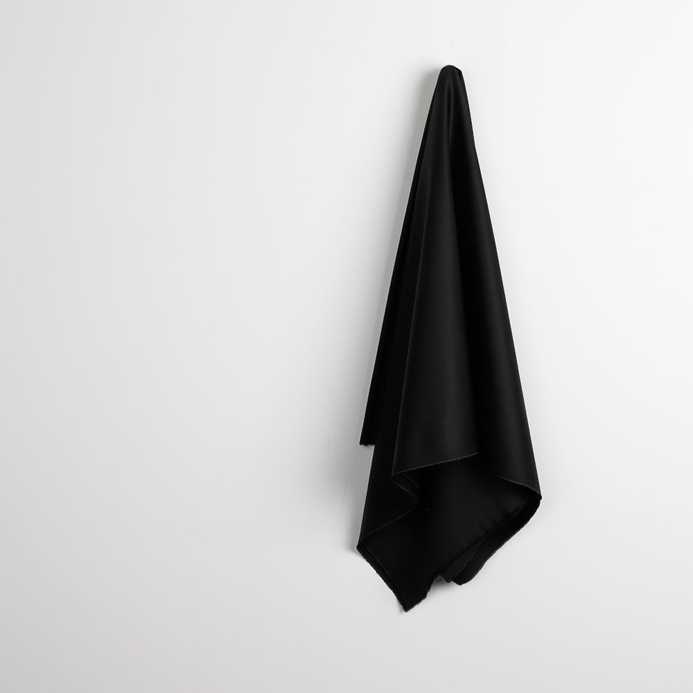 Lightweight Stretch Cotton Sateen - Black