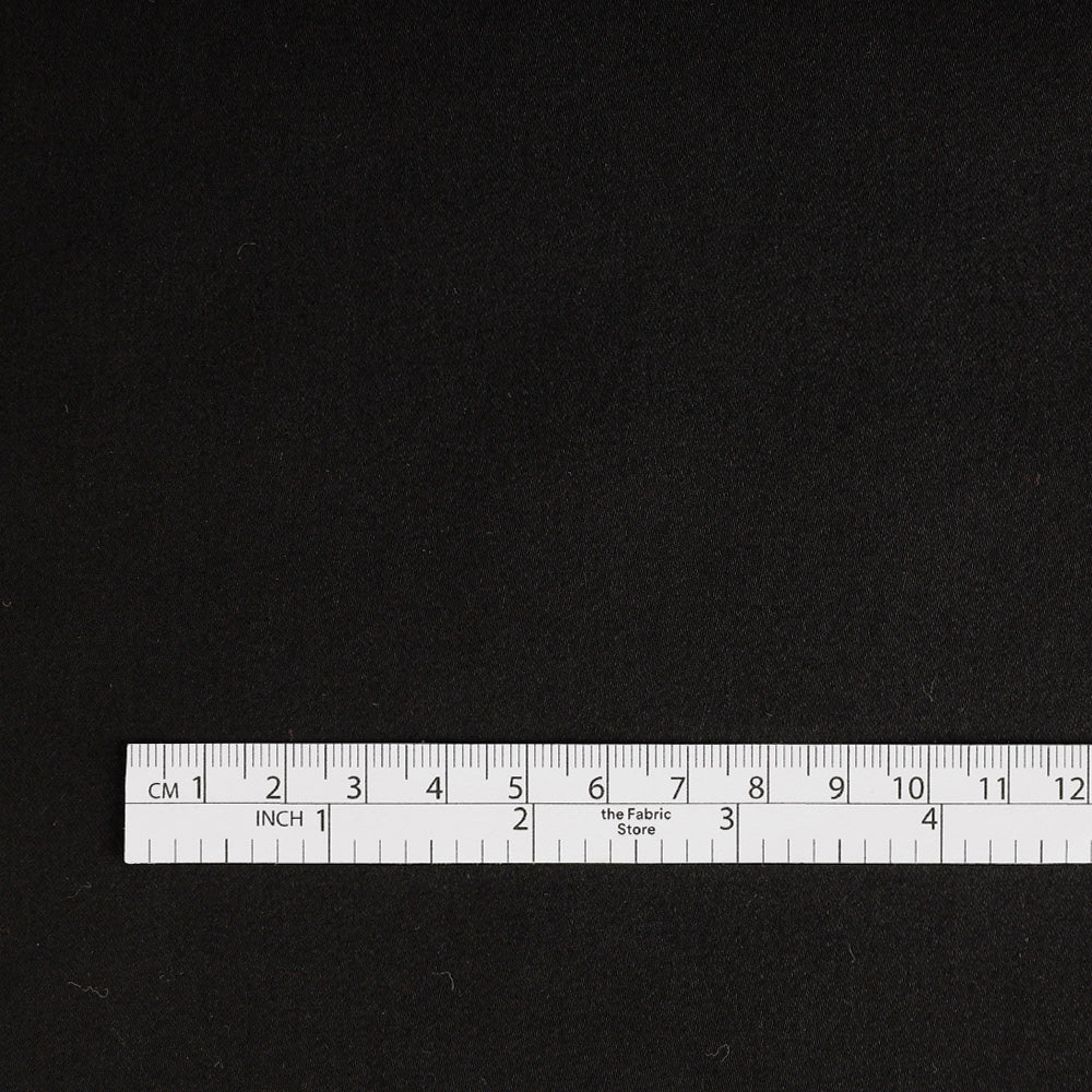 Lightweight Stretch Cotton Sateen - Black