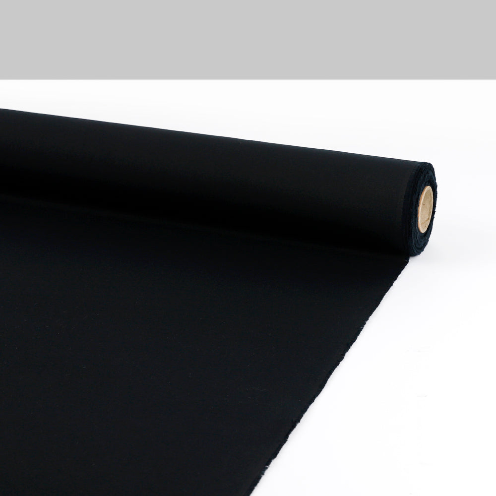 Stretch Silk / Cotton - Black