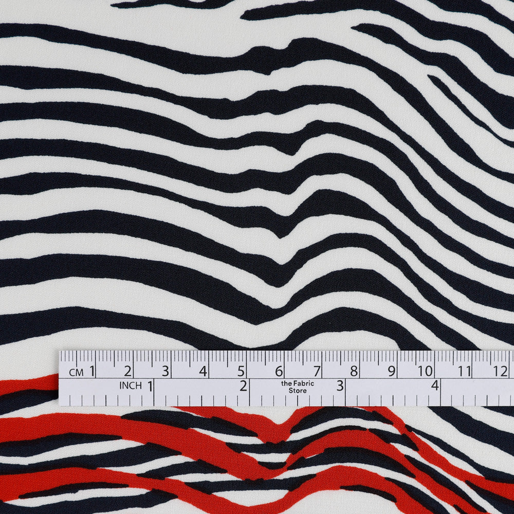 Mirage Stripe Stretch Silk - Capri / Russet