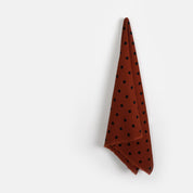 Big Polka Dot Rayon / Linen Twill - Burnt Umber