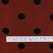 Big Polka Dot Rayon / Linen Twill - Burnt Umber