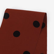 Big Polka Dot Rayon / Linen Twill - Burnt Umber